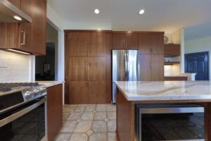 walnut custom built kitchen